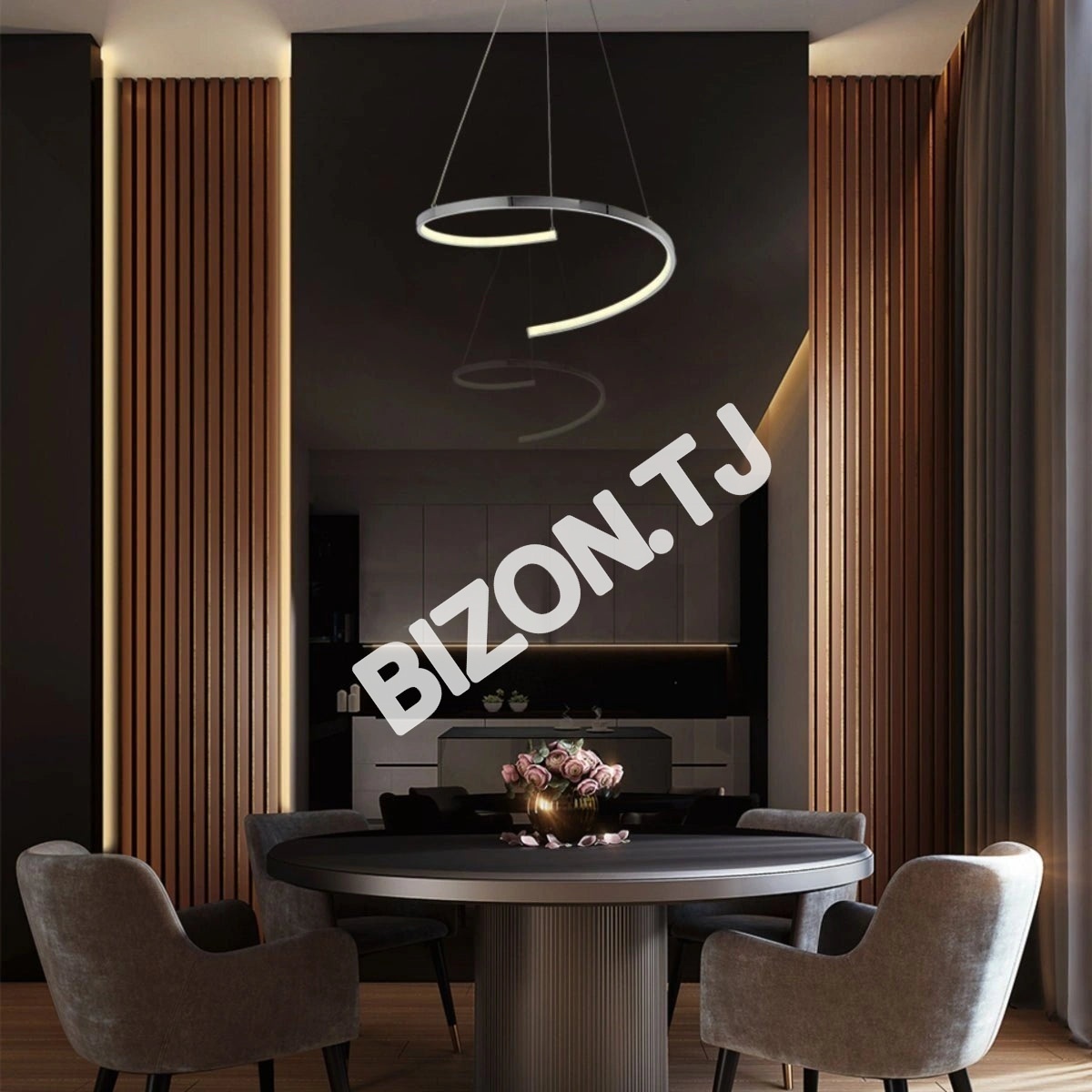 LED MOOD 30 Вт хром 1800 лм 415×415×1500, 154-17270 13