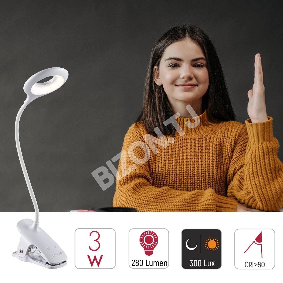 Светильник настольный LED PH500 3W5V280 лм BL3000K6500KUK, 130-03622 7