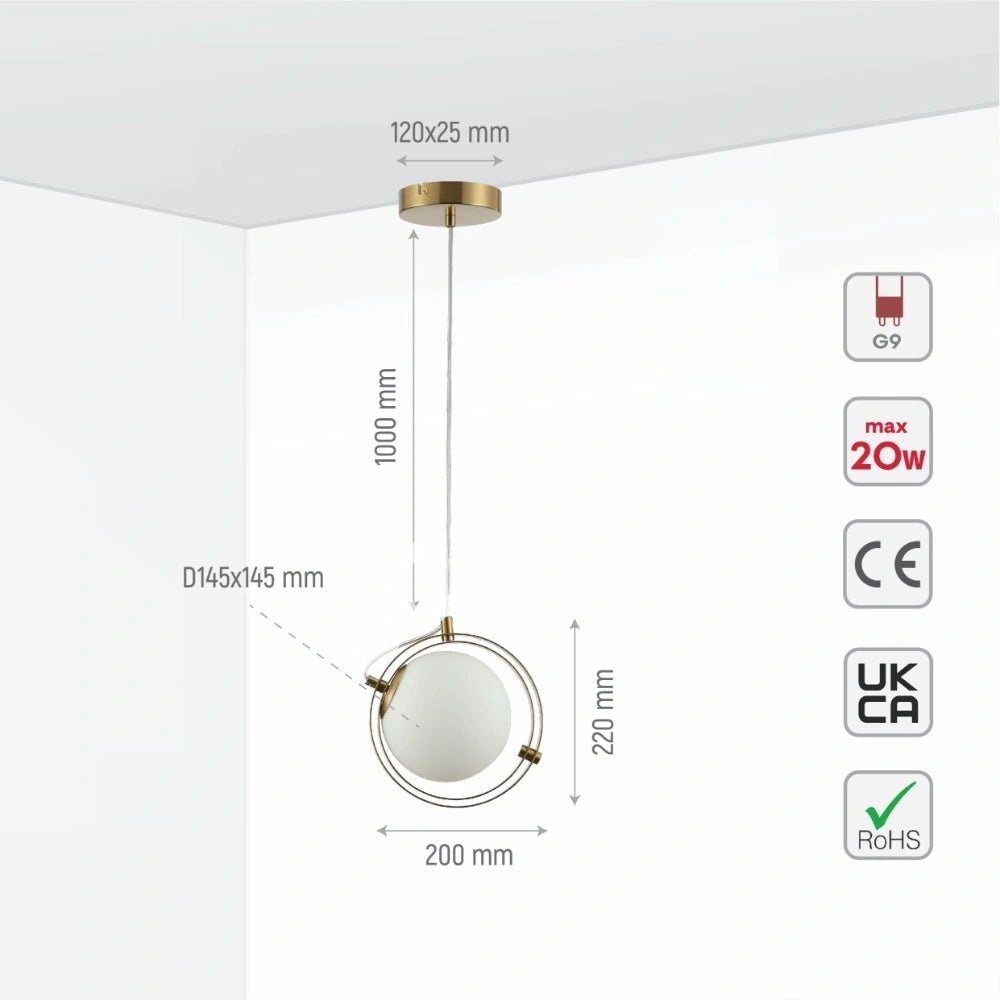 Люстра Chandelier MD53109-1S G9 белый+золотой, 158-19594 4