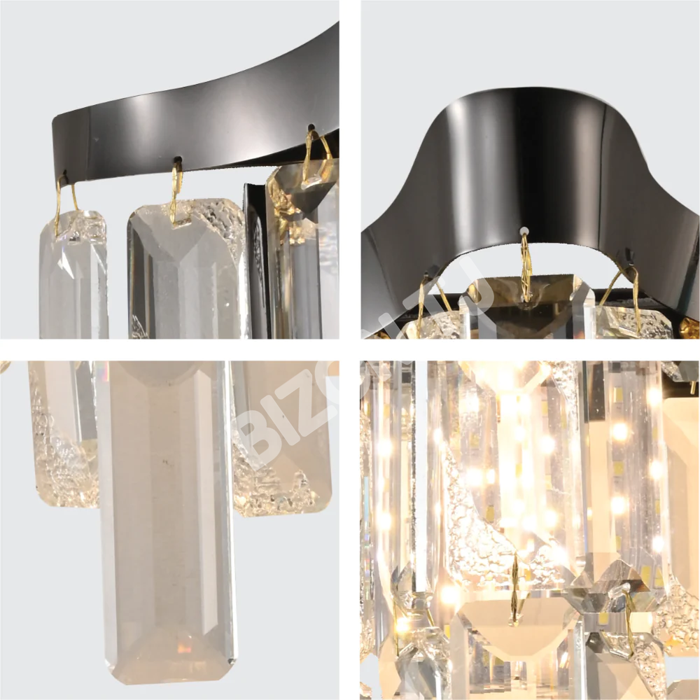 Бра Crystal 2xE14 черный 200 мм*350 мм, 151-19962 6