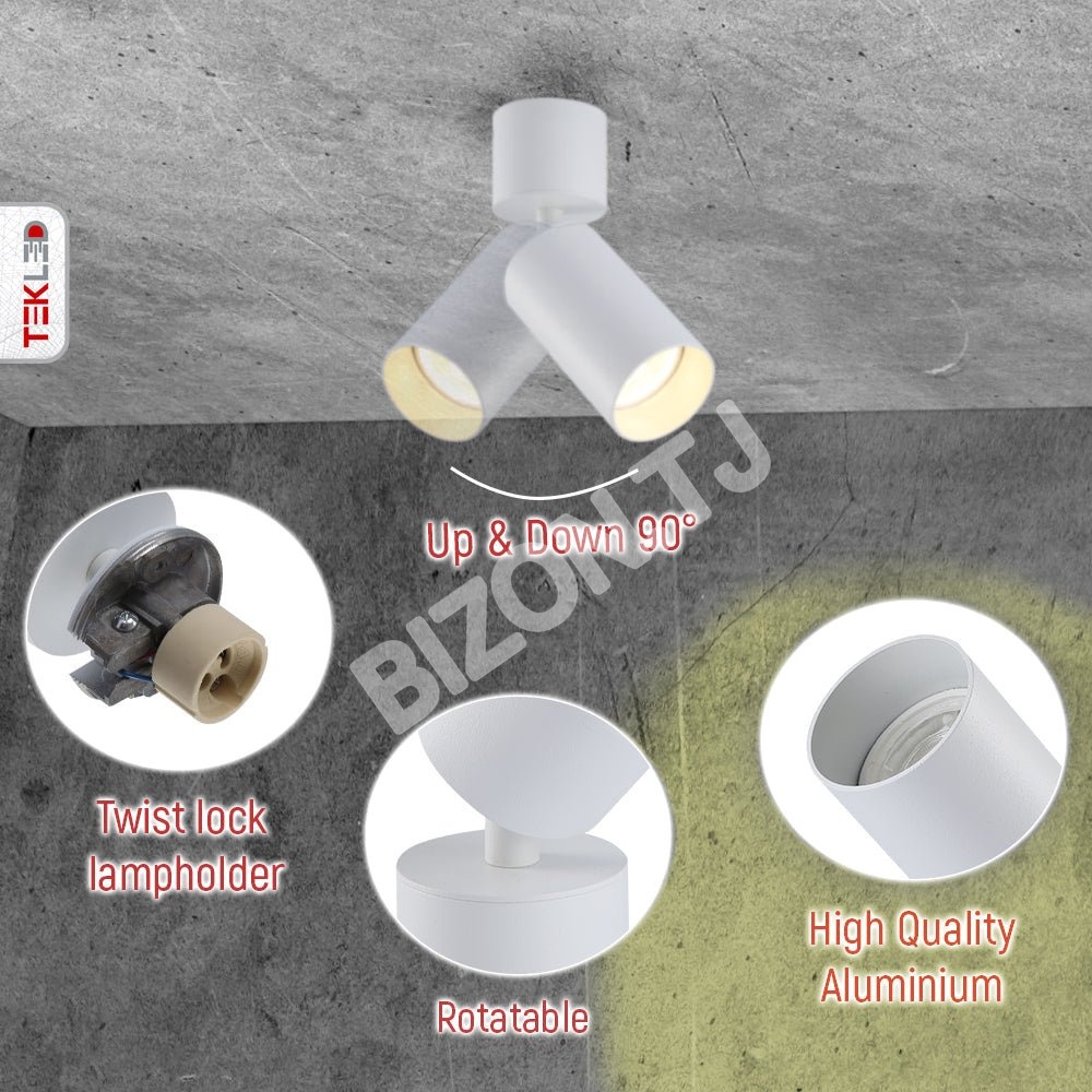 Светильник MR16 SURFACE GU10×1 белый 56×150мм 3, 172-03026 6