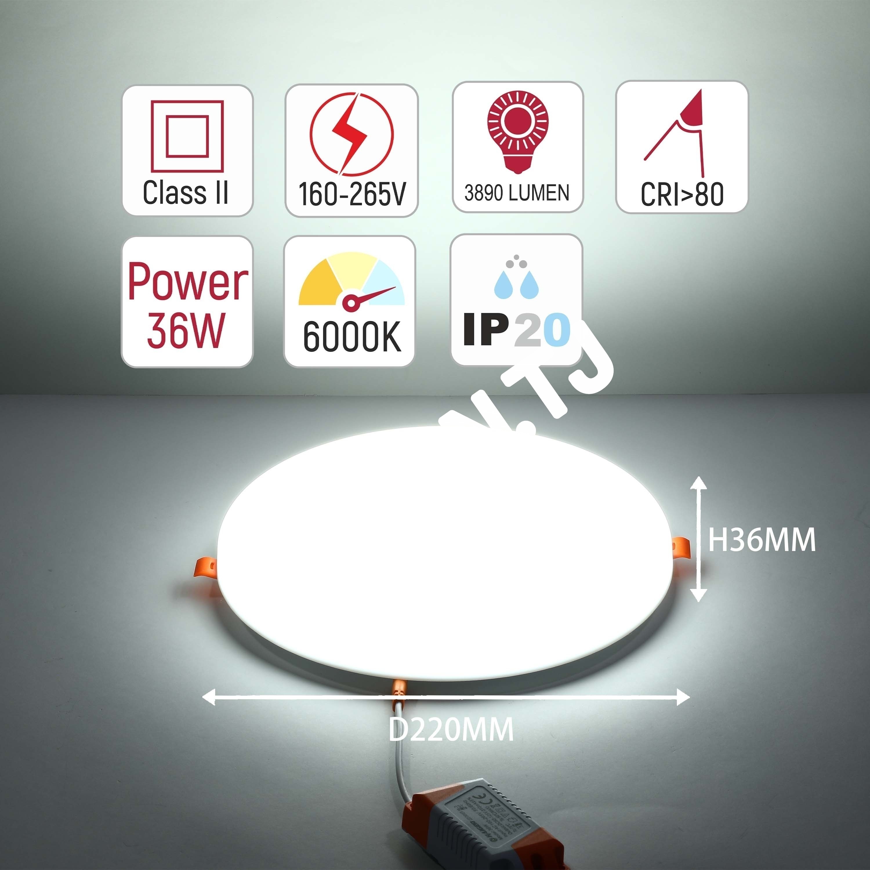 Светильник-панель S / A UNIVERSAL LED круглый панель 18 Вт 6000 К(HG)60, 165-15862 28
