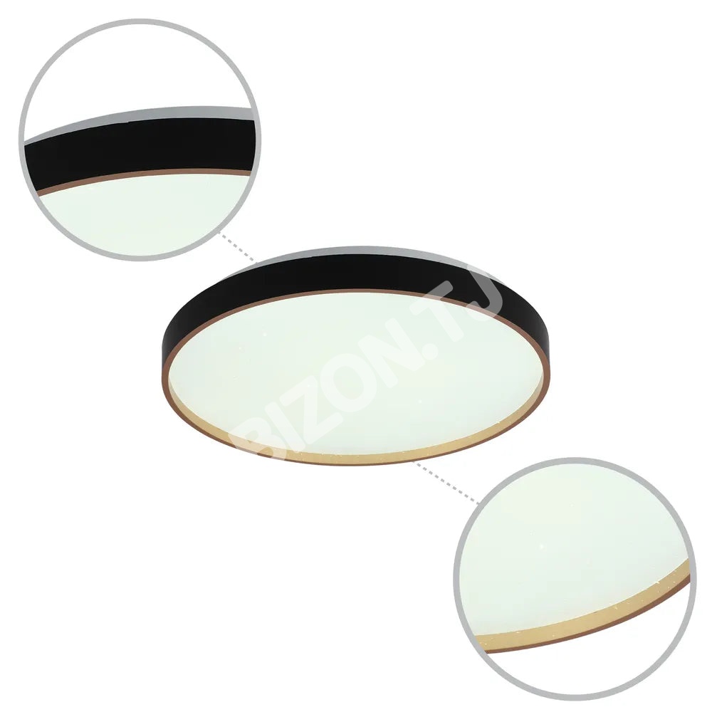 Светильник LED сверкающий потолоч Светильник BOVER 30Wx2 черный D400, 165-16016 6