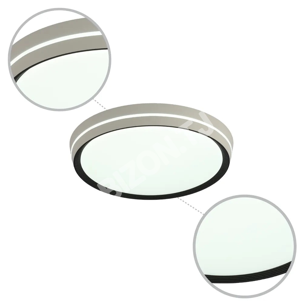 Светильник LED потолочный Светильник EGLO 30Wx2 черный D400 6000 К / 40, 165-16026 6