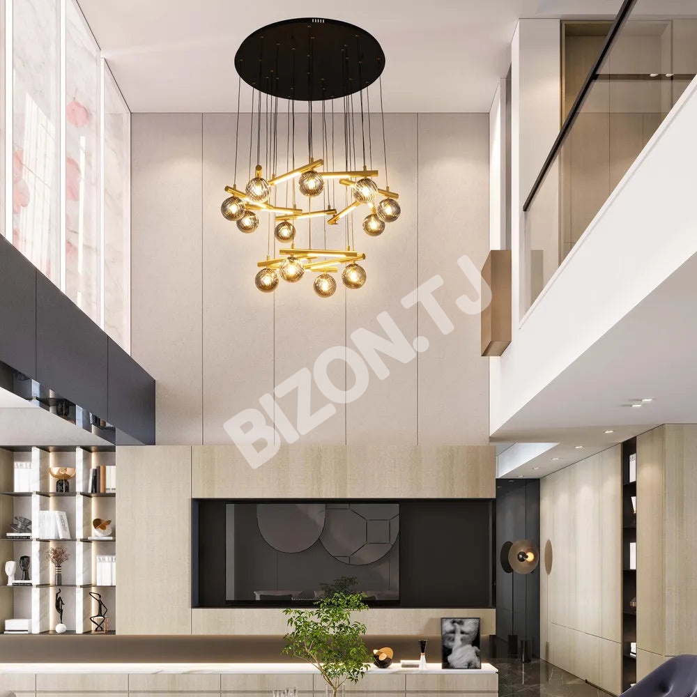Люстра LED Люстра 67028-13 Smoke 13xG9+LED 3000 К, 159-18318 2