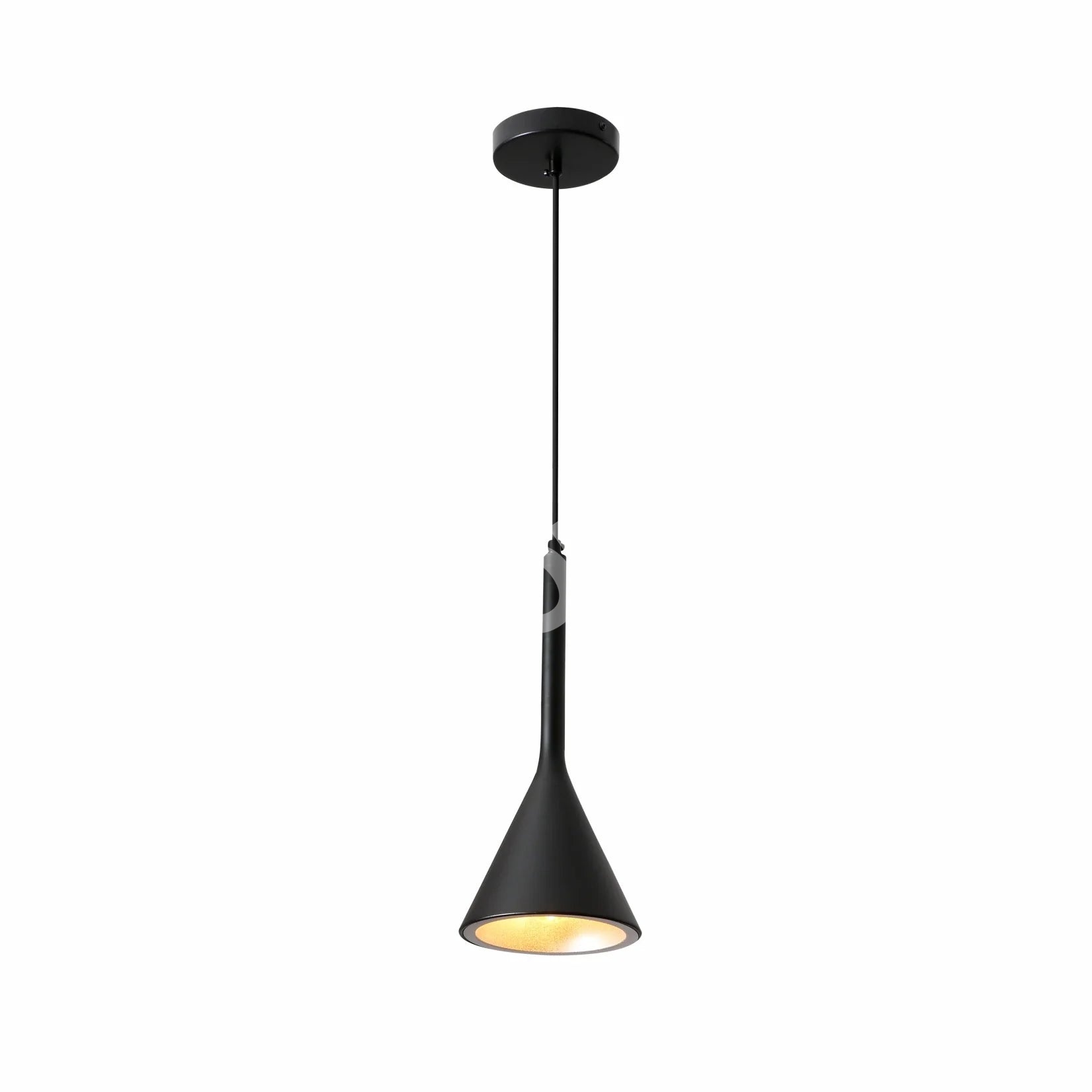 Черный Funnel Nordic современный металл потолочный подвесной светильник с E27 Fitting, 150-18394