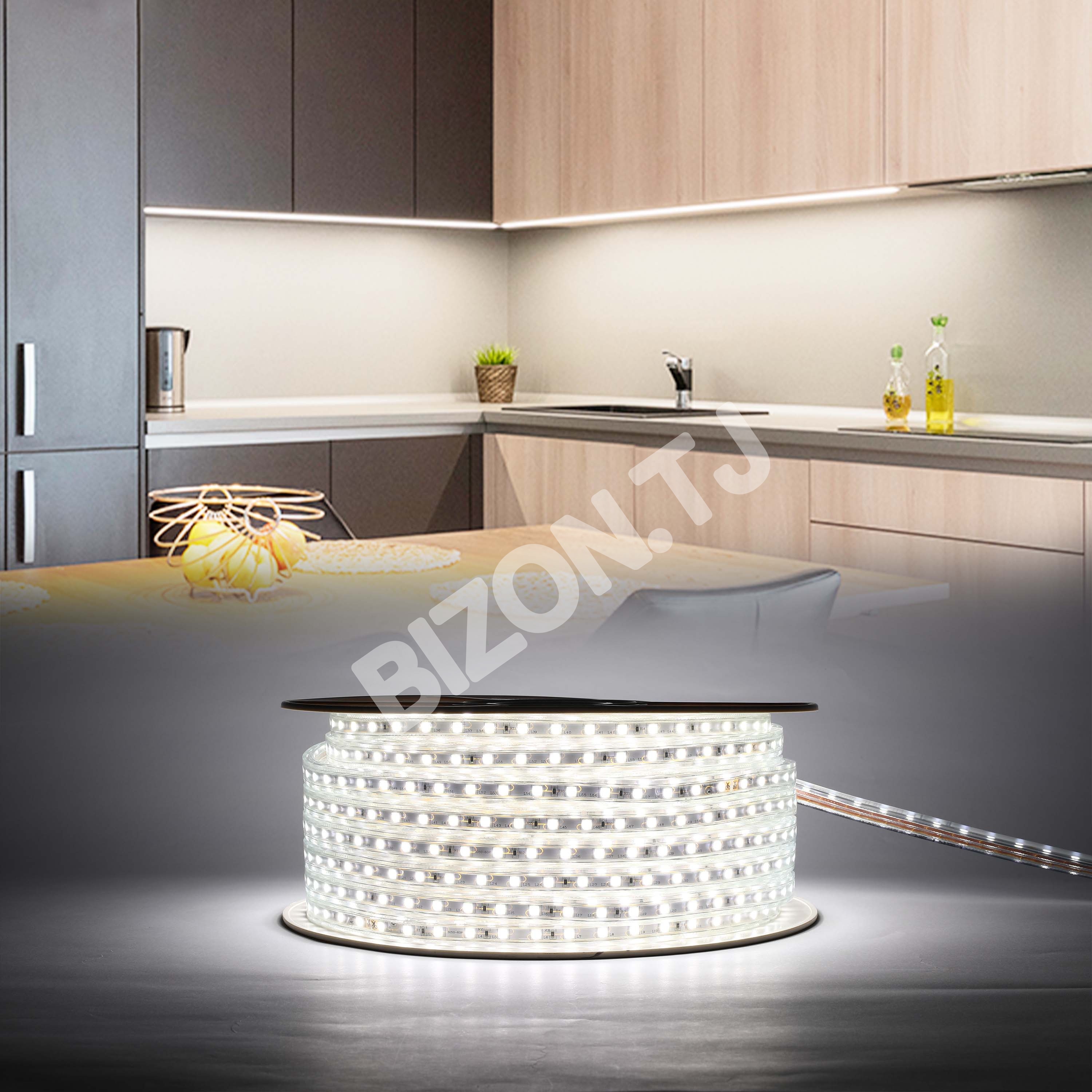 LED lenta 5050 / 60 220 В белый 6.5 Вт / m. IP65 (TD) 50 м, 582-03260 2