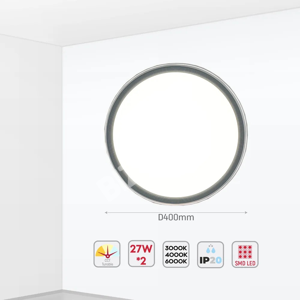 Светильник LED потолочный Светильник EGLO 30Wx2 синий D400 6000 К / 400, 165-16024 5