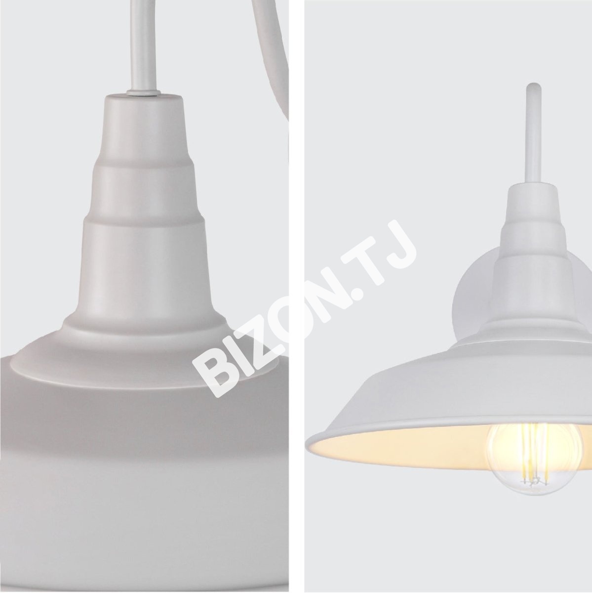 Бра белый Swan Step металл Industrial Retro настенный светильник с E27 Fitting, 151-19610 8