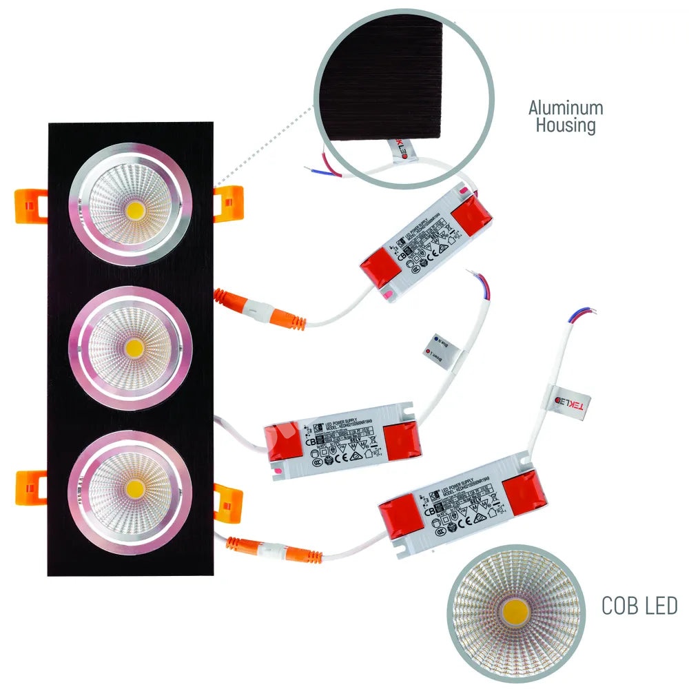 Светильник LED OC002C 3×5 Вт 5000 К черный, 165-03326 6