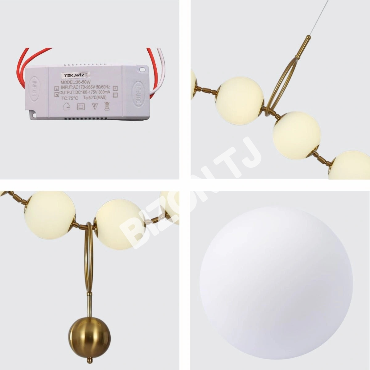 Люстра LED MD21460 / 10A 10×4 Вт L1650xH10001, 159-17570 5