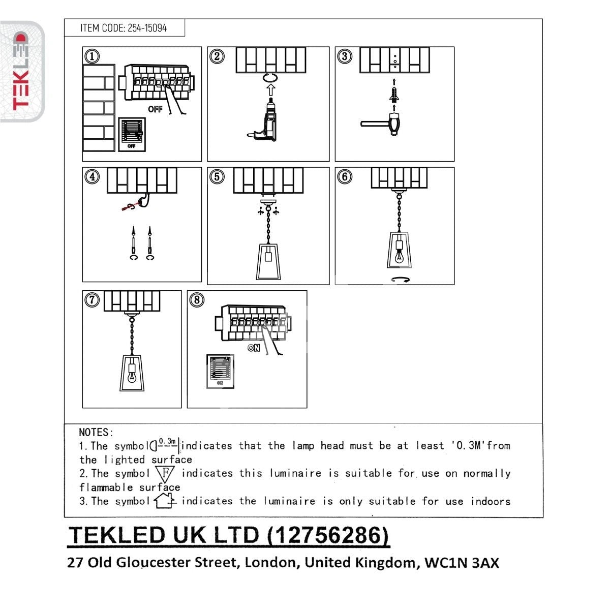 Светильник Park.Светильник RH 1412C-1 м.черный E27 podves.(TS), 254-15094 8