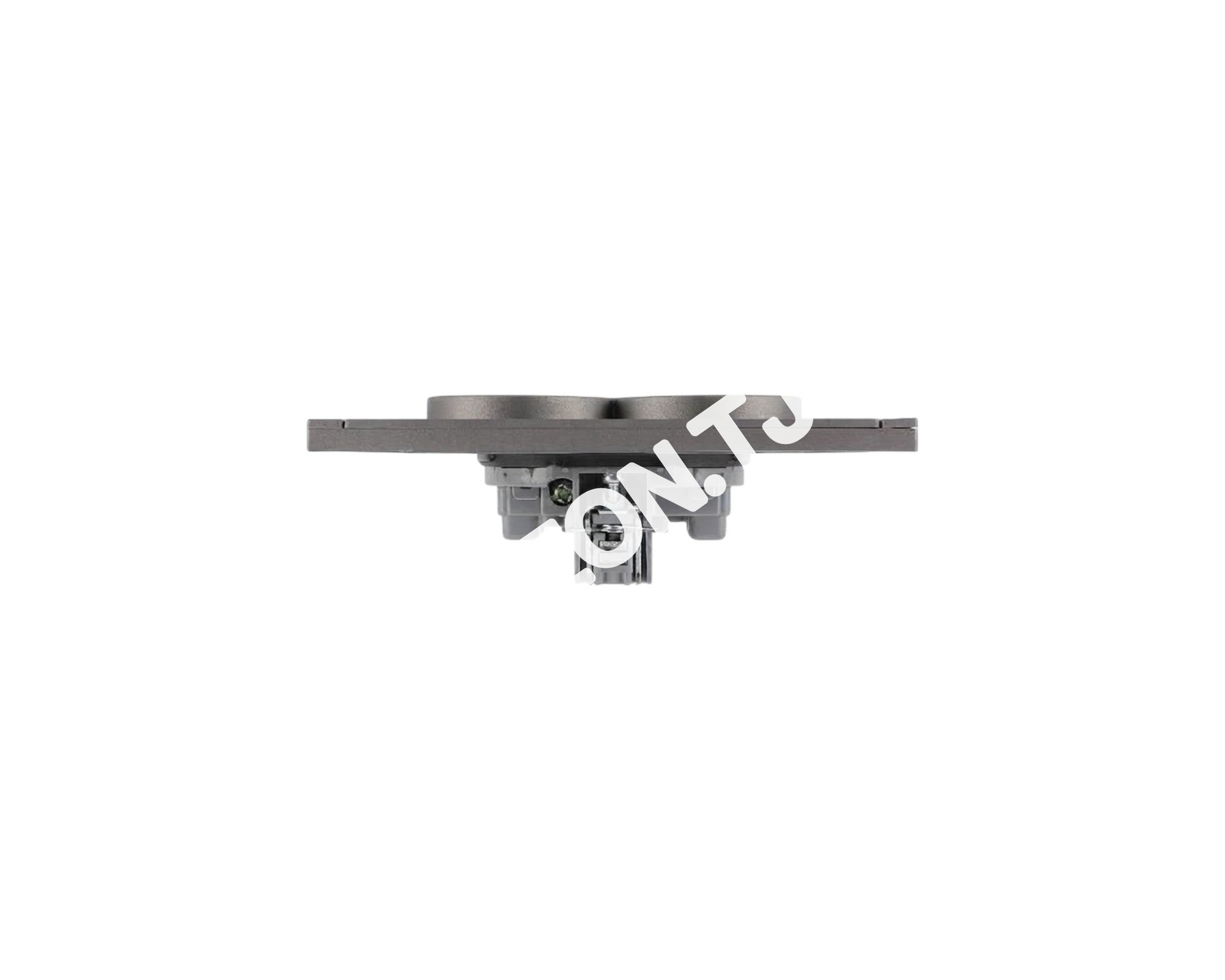 Розетка 2-я 2pin б / з, с / у, Черная, серия NIZMO, ELECTRIC 84 / 7, 283-03518 19