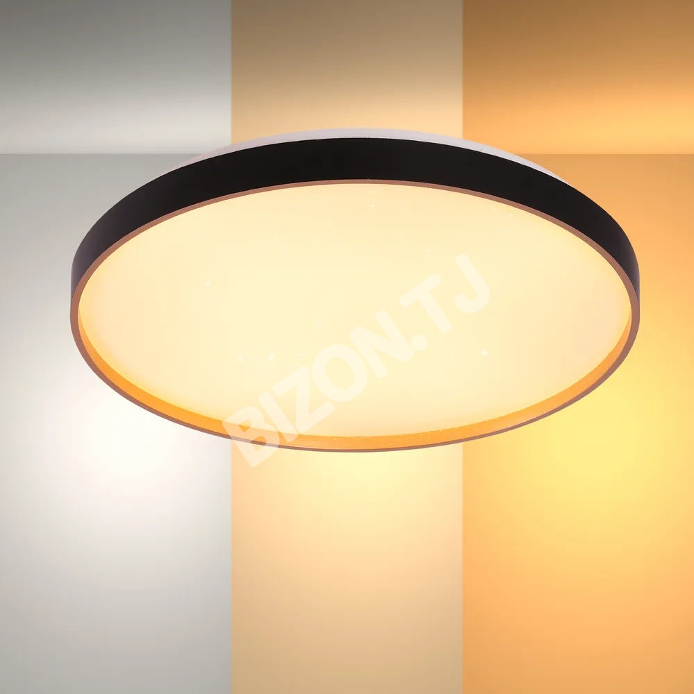 Светильник LED сверкающий потолоч Светильник BOVER 40Wx2 черный D500, 165-16017