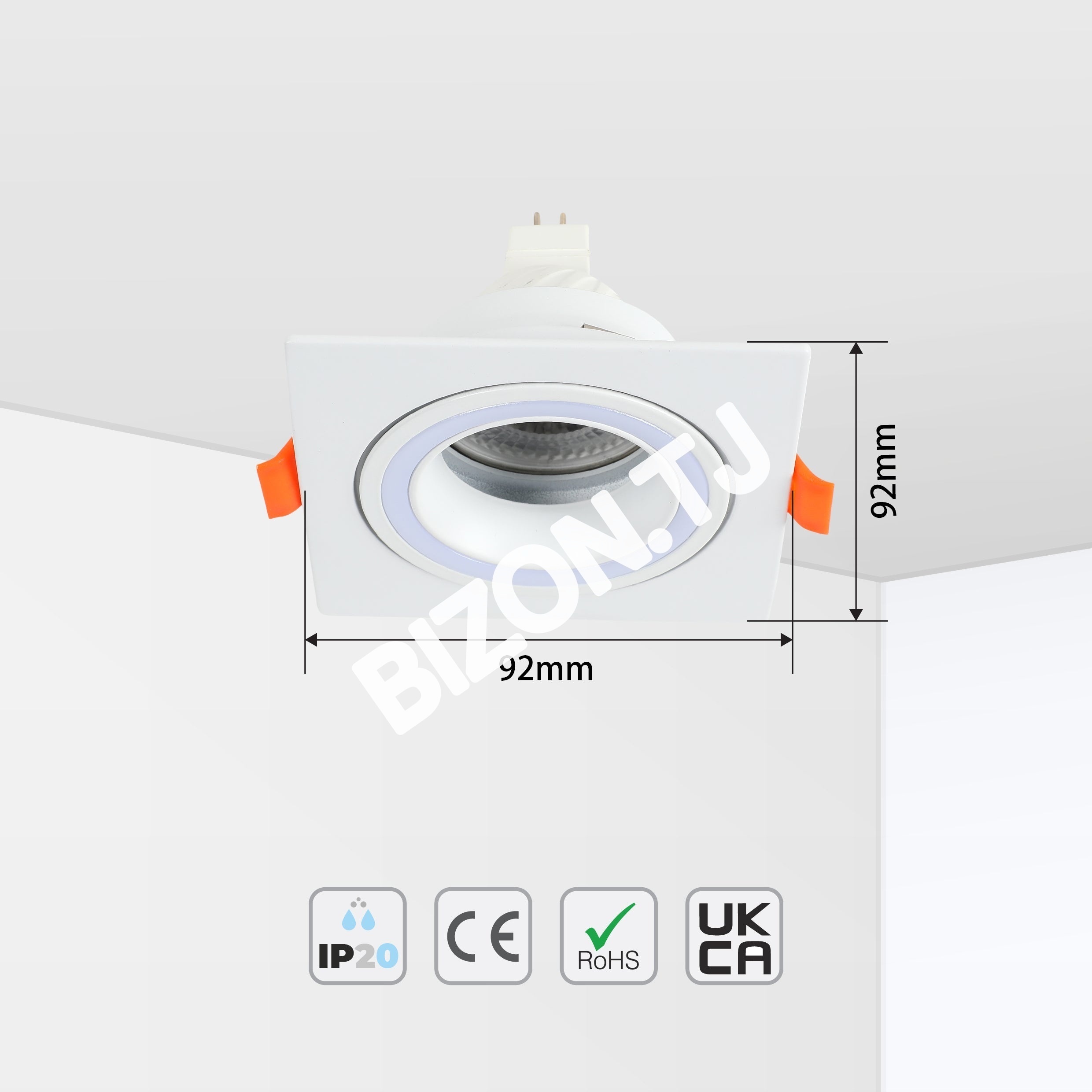 Светильник Low UGR Fixed Aluminium даунлайт IP20 GU5.3 way черный квадратный, 143-03478 22