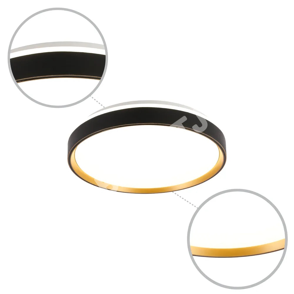 Светильник LED потолочный Светильник о BG400 30Wx2 черный золотой D400, 165-16006 6
