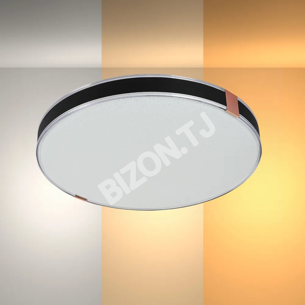 Светильник LED сверкающий потолоч Светильник BOVER 40Wx2 черный D500, 165-16032