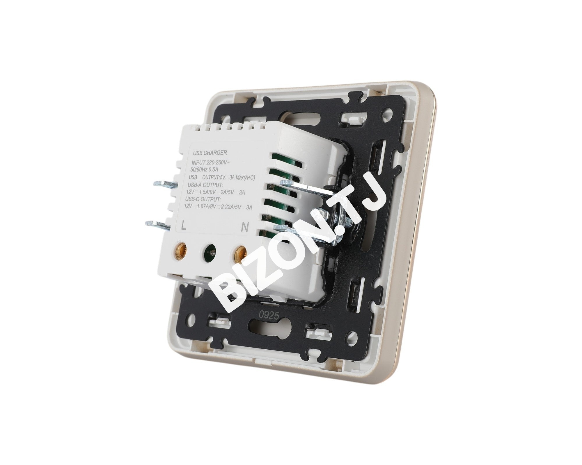 Розетка USB (Тип A+C), с / у, Золото, серия SAKURA, 100 / 10, 282-03388 28