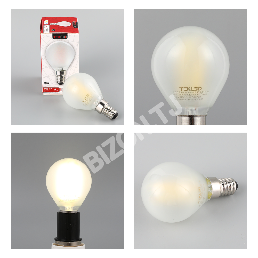 Лампа LED Filament Bulb P45 4 Вт E14 85-265 В 4000 К Frosted, 527-15762 6