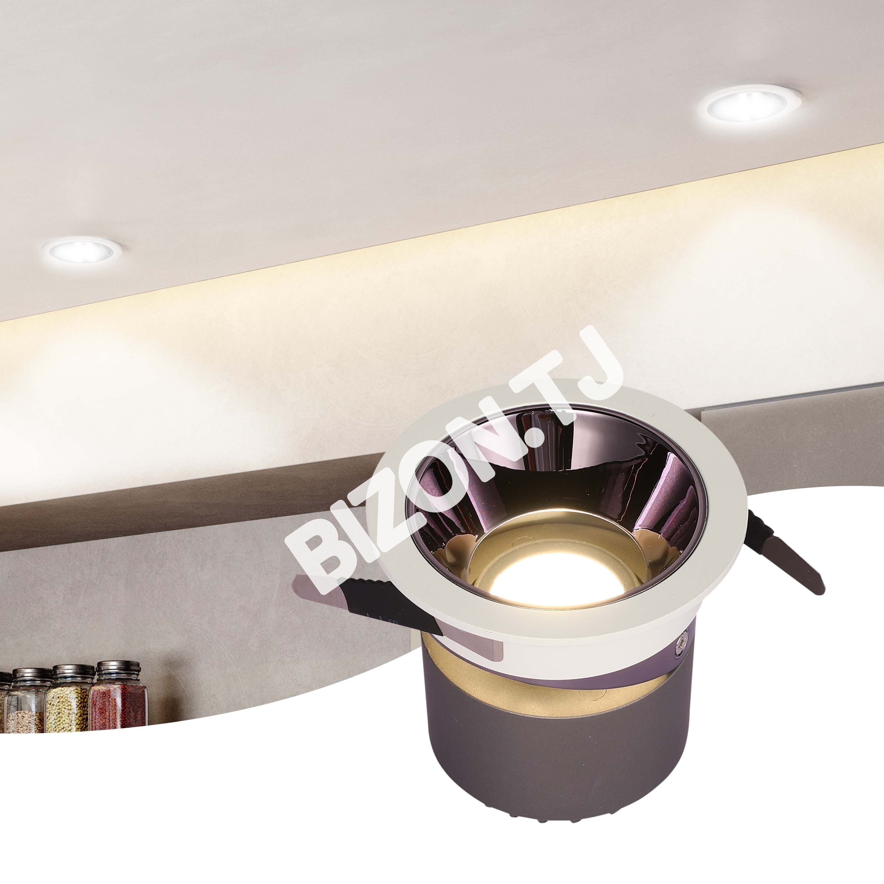 Светильник точечный LED COB 12 Вт черный 4000 К 85-265 В, 145-03102 2