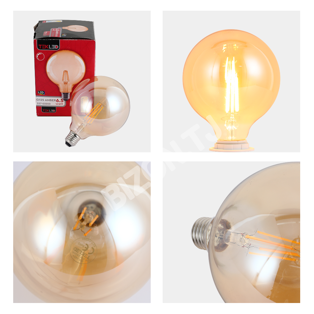 LampLED G125 6, 5 Вт E27 AMBER 680 лм 2400 К 85-265TEKL, 527-03432 9