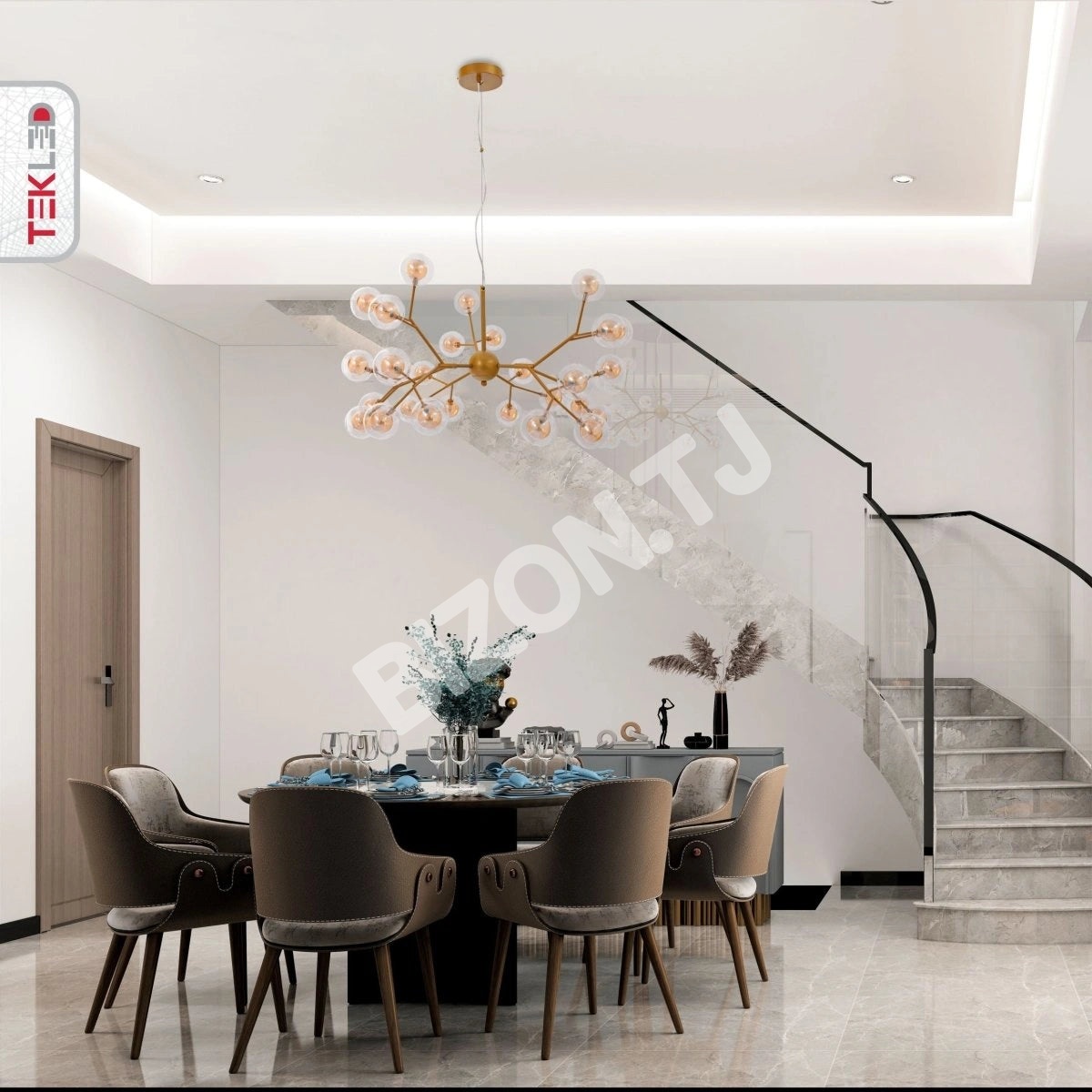 Светильник Neuron модель золотой and Amber Chandelier потолочный светильник с 27xG4s, 158-19616 5