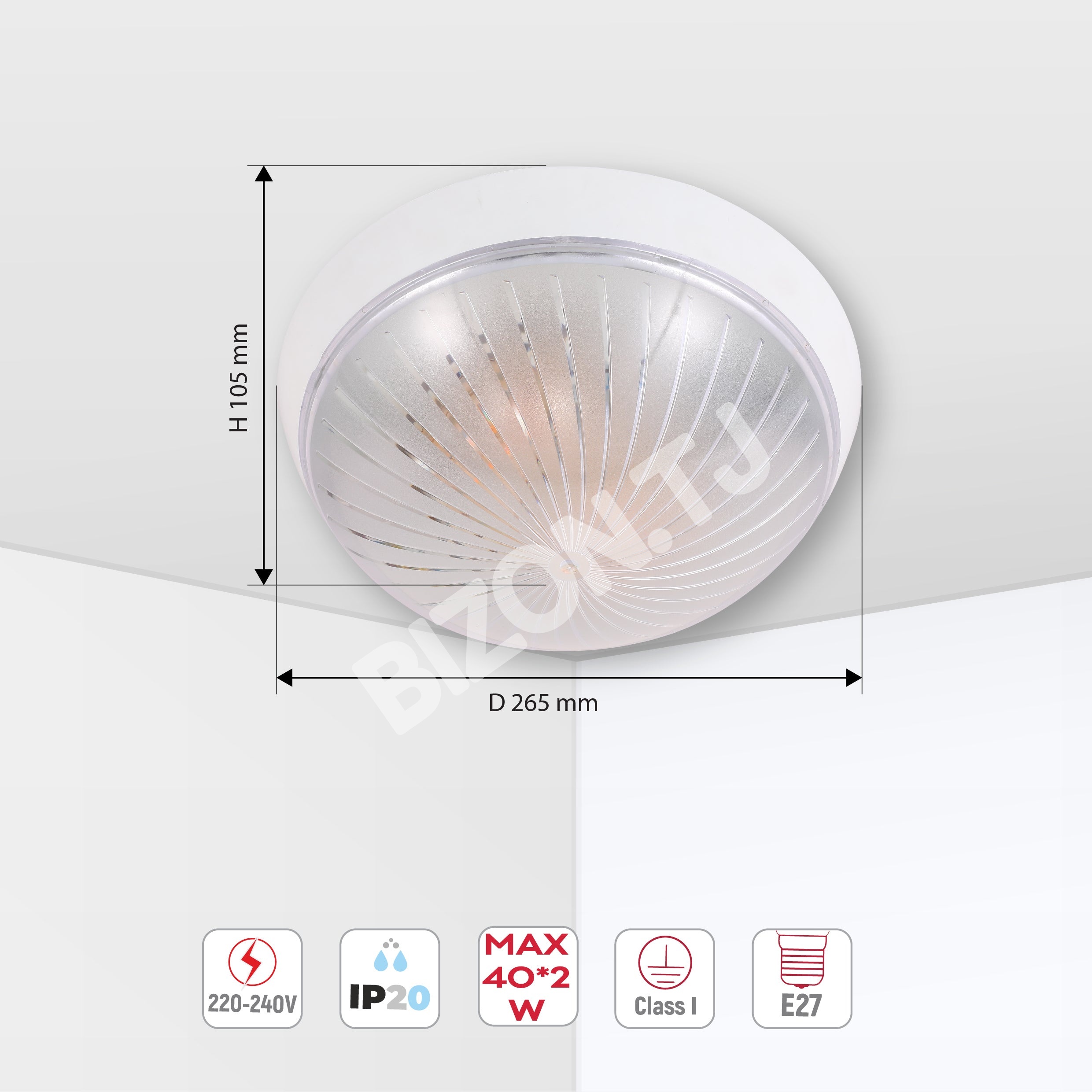Светильник AKASYA STANDART Turuncu 2хE27 265mm36, 16, 122-152191 9
