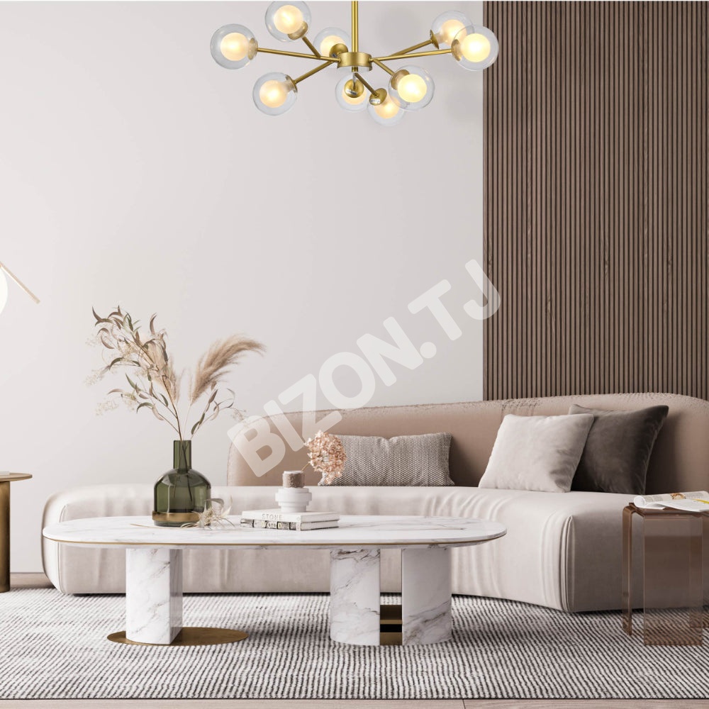 Светильник современный золотой потолочный светильник с DOUBLE LAYERED GLOBES 9 GLOBE, 158-19708 4