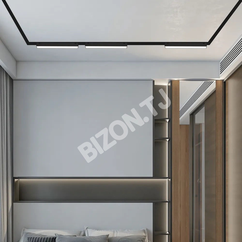 Светильник LED LINEAR магнитный SLIM 12 Вт 48 В 4000 К черный, 169-03111 4