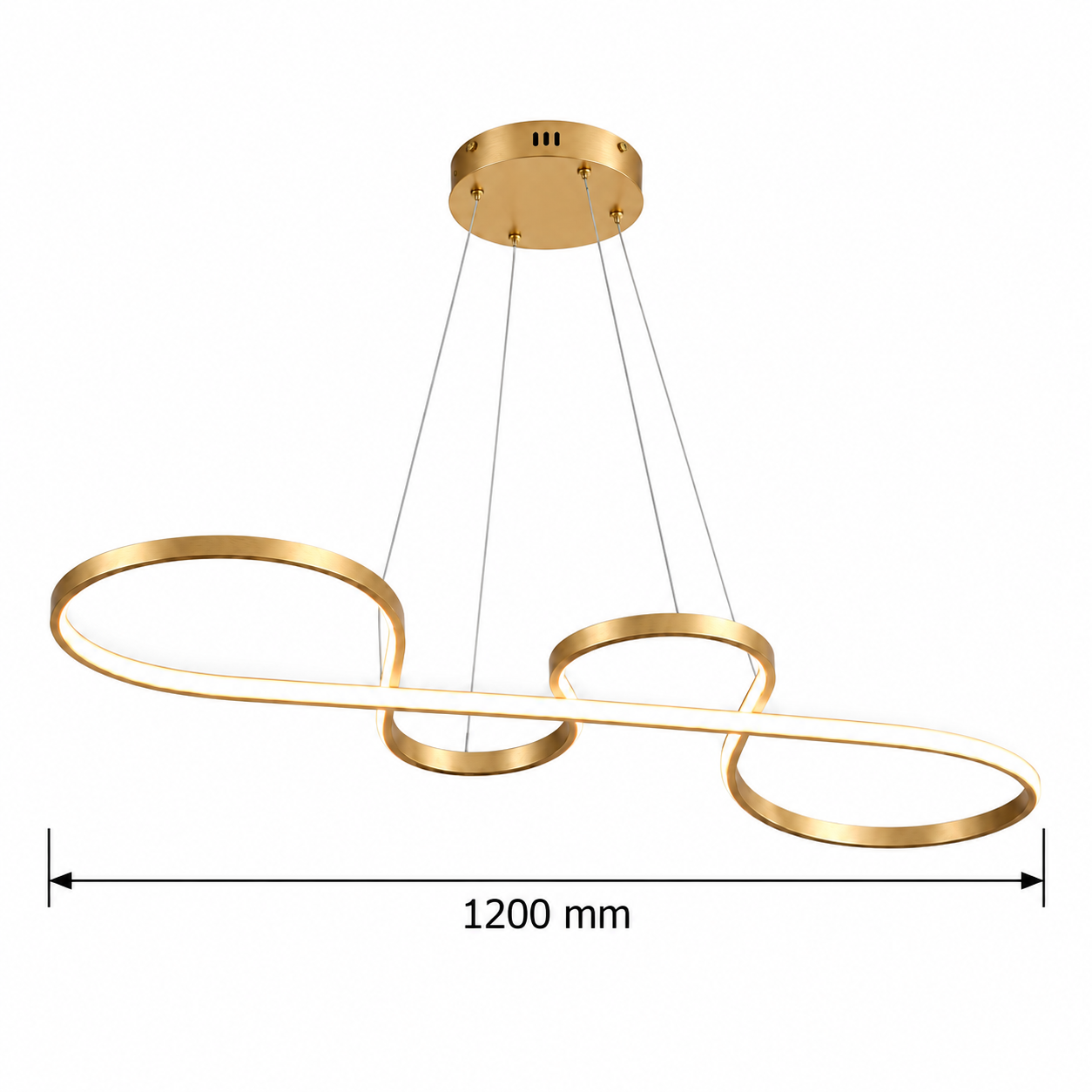 Люстра Oval LUX-6080 50 Вт rushed золотой L1200мм 3CCT, 159-18644 4