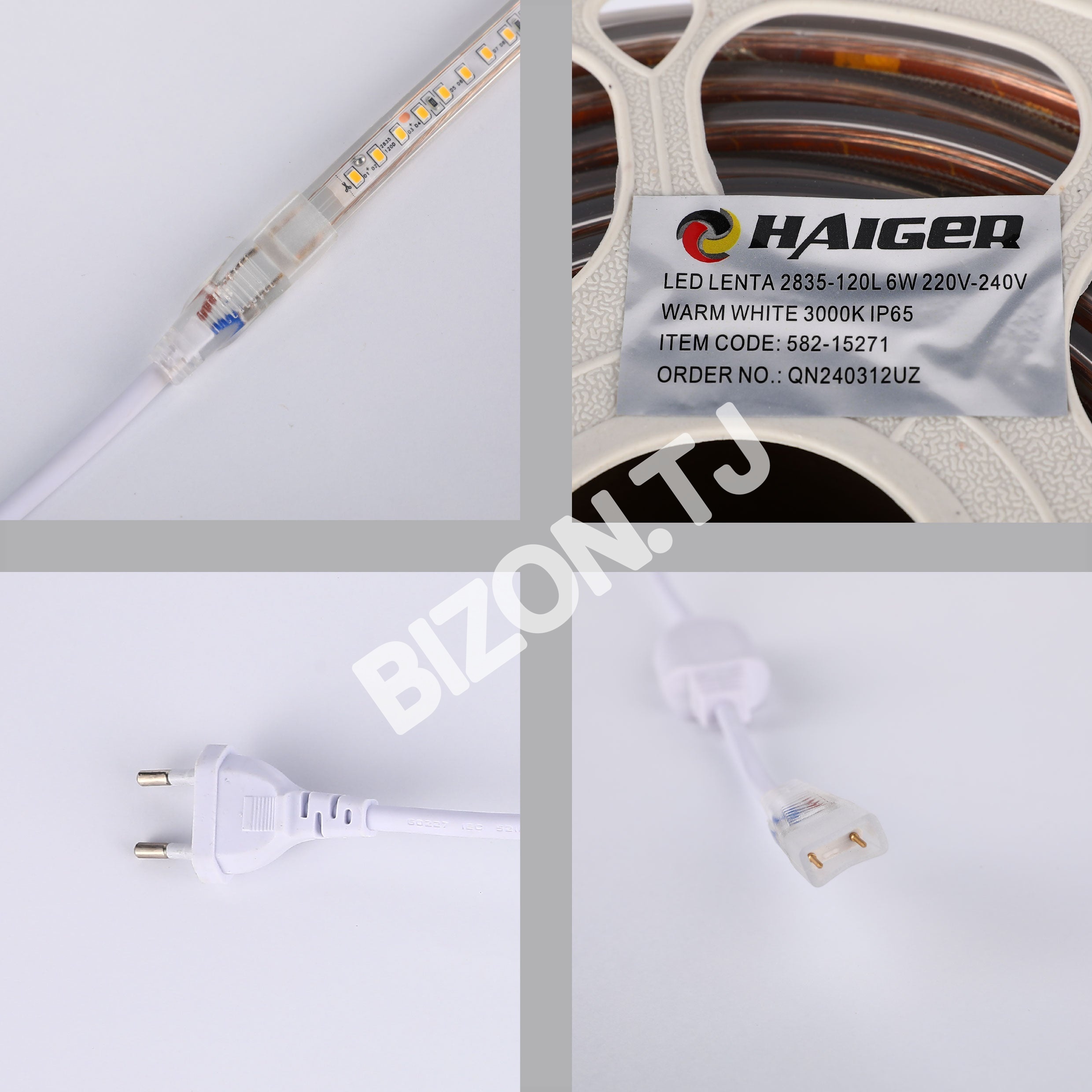 LED lentа 2835-120L 6 Вт 220 В теплый белый 50 м, 582-15271 7