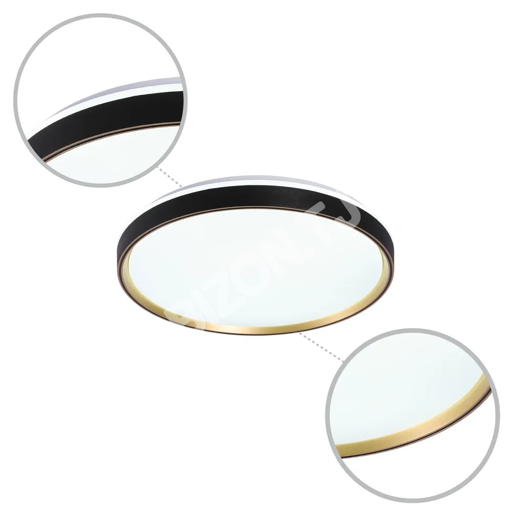 Светильник LED потолочный Светильник BG500 40Wx2 черный золотой D500 60, 165-16007 6