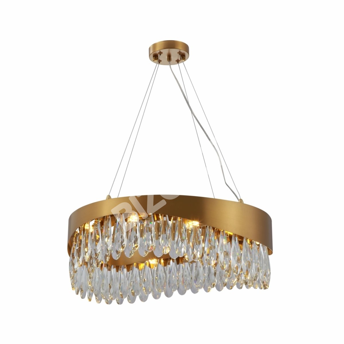 Светильник Faceted Long Pear Crystal золотой металл Island Chandelier потолочный светильник L1100 с 12xG9, 156-19574 2