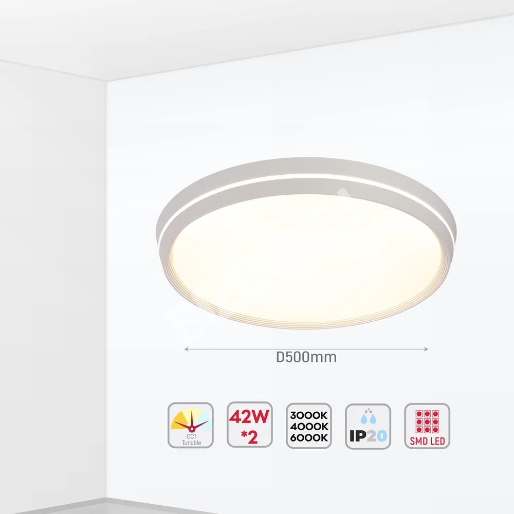 Светильник LED потолочный Светильник EGLO 40Wx2 белый D500 6000 К / 40, 165-16029 5