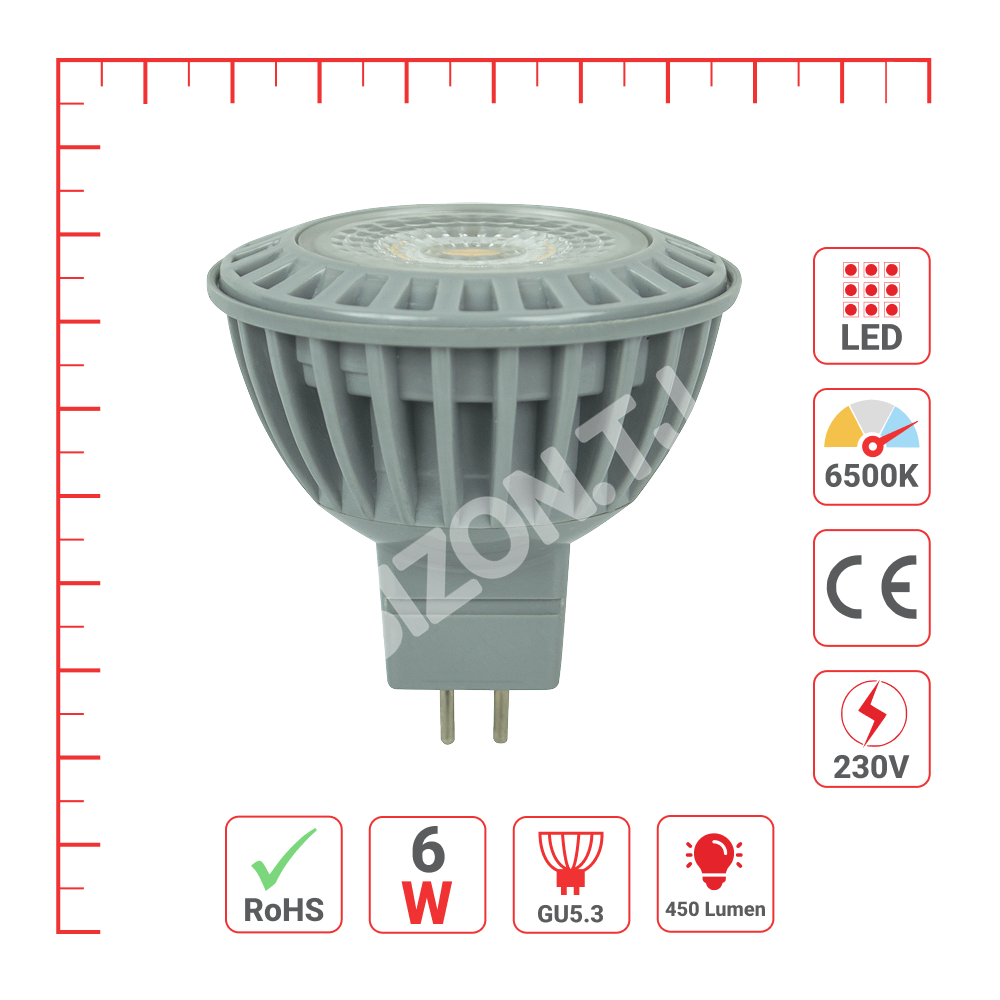 Лампа LED JCDR COB 6 Вт 450 лм 6500 К, 526-01074 4