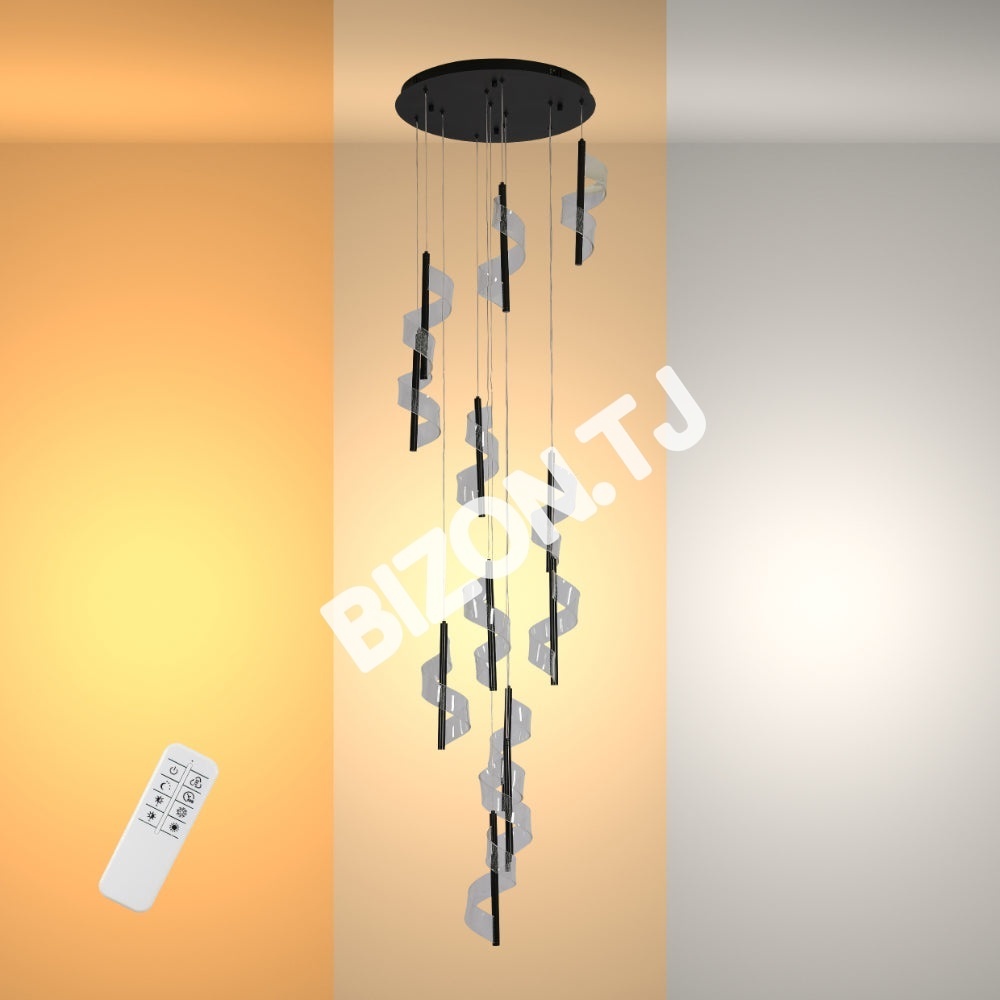 Люстра LED PA0043 60Wx12 хром D500xH1200 CCT Changeble, 159-18136 10
