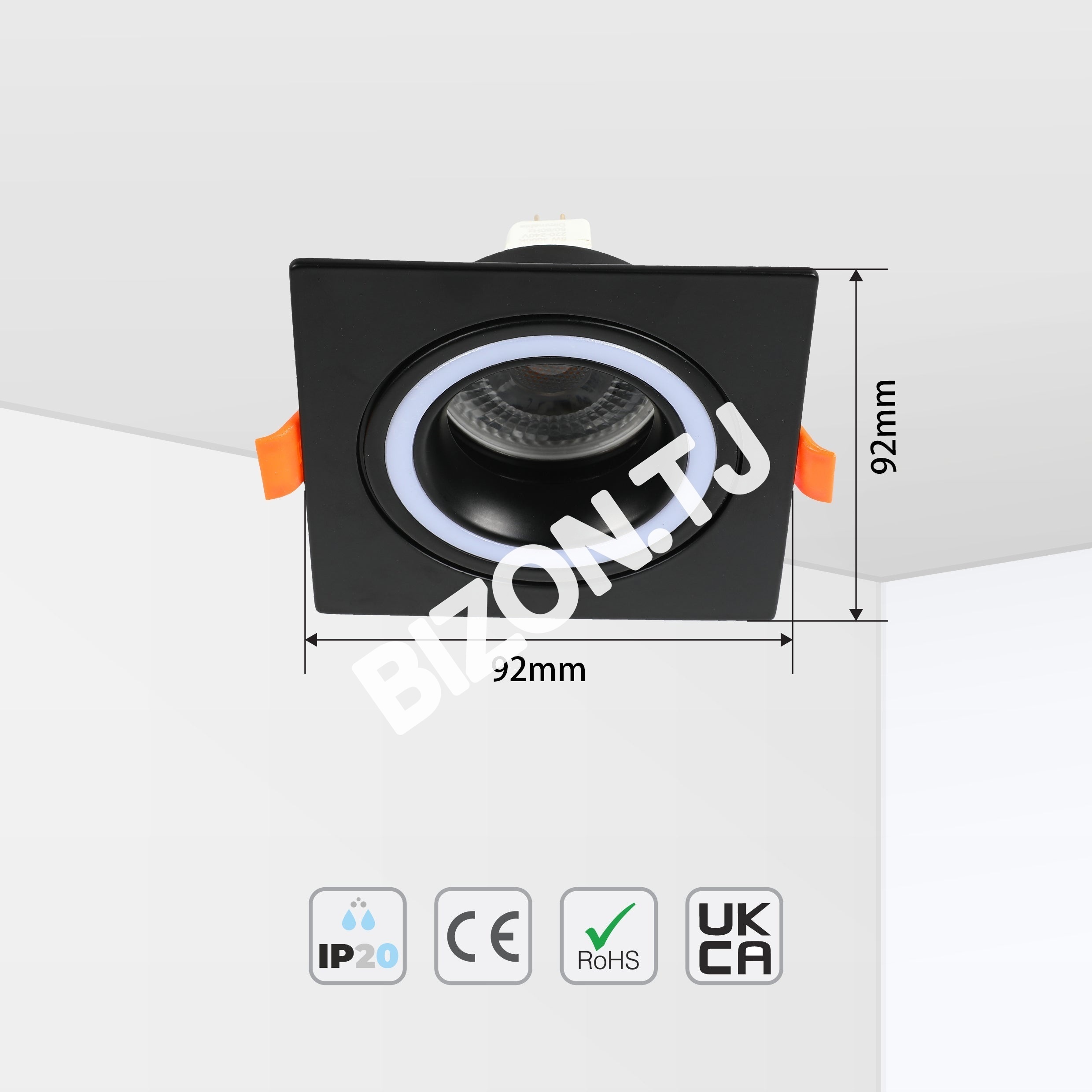 Светильник Low UGR Fixed Aluminium даунлайт IP20 GU5.3 way черный квадратный, 143-03478 13