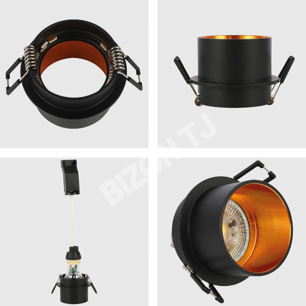 Светильник Aluminium Narrow Beam даунлайт Spotlight черный and золотой, 143-04040 6