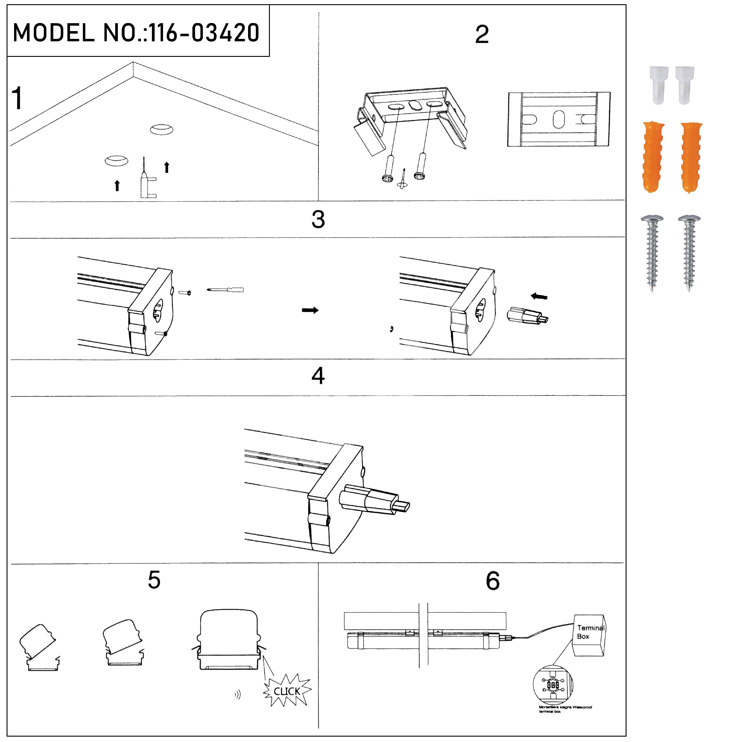 Светильник LED T5 S-600 8 Вт 680 лм 6500 К IP20 40, 116-03422 15