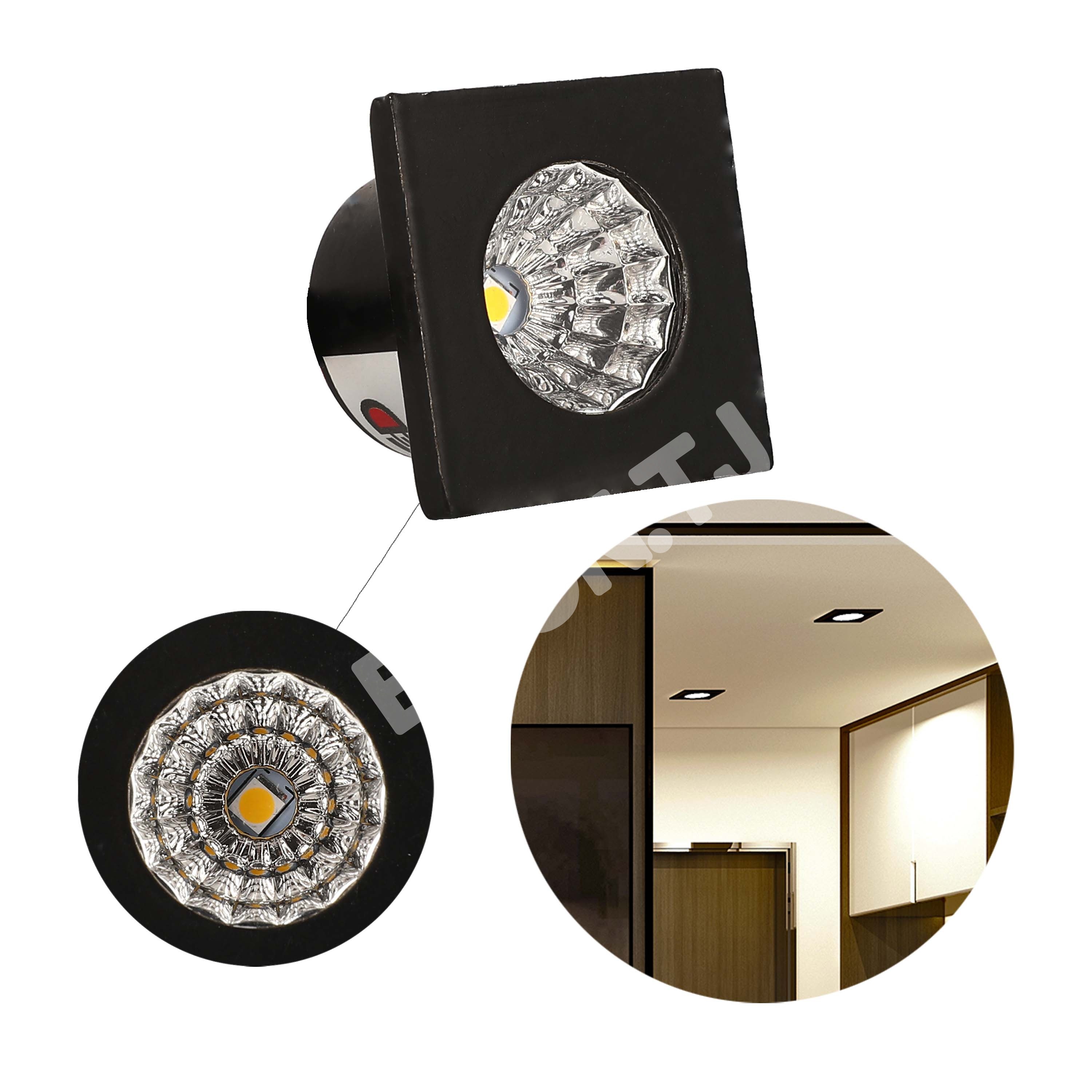 Светильник LED M101BL COB квадратный 1 Вт черный 4000 К 200, 145-03062 7
