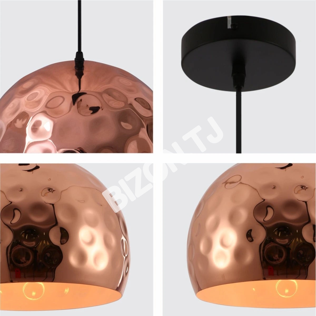 Светильник медь металл золотой Hammered Large Dome подвесной потолочный светильник с E27, 150-17812 8