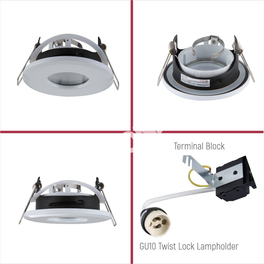Светильник IP65 Fixed Diecasting даунлайт с GU10 Terminal Bracket And Junction Box сатиновый никель, 143-03734 8