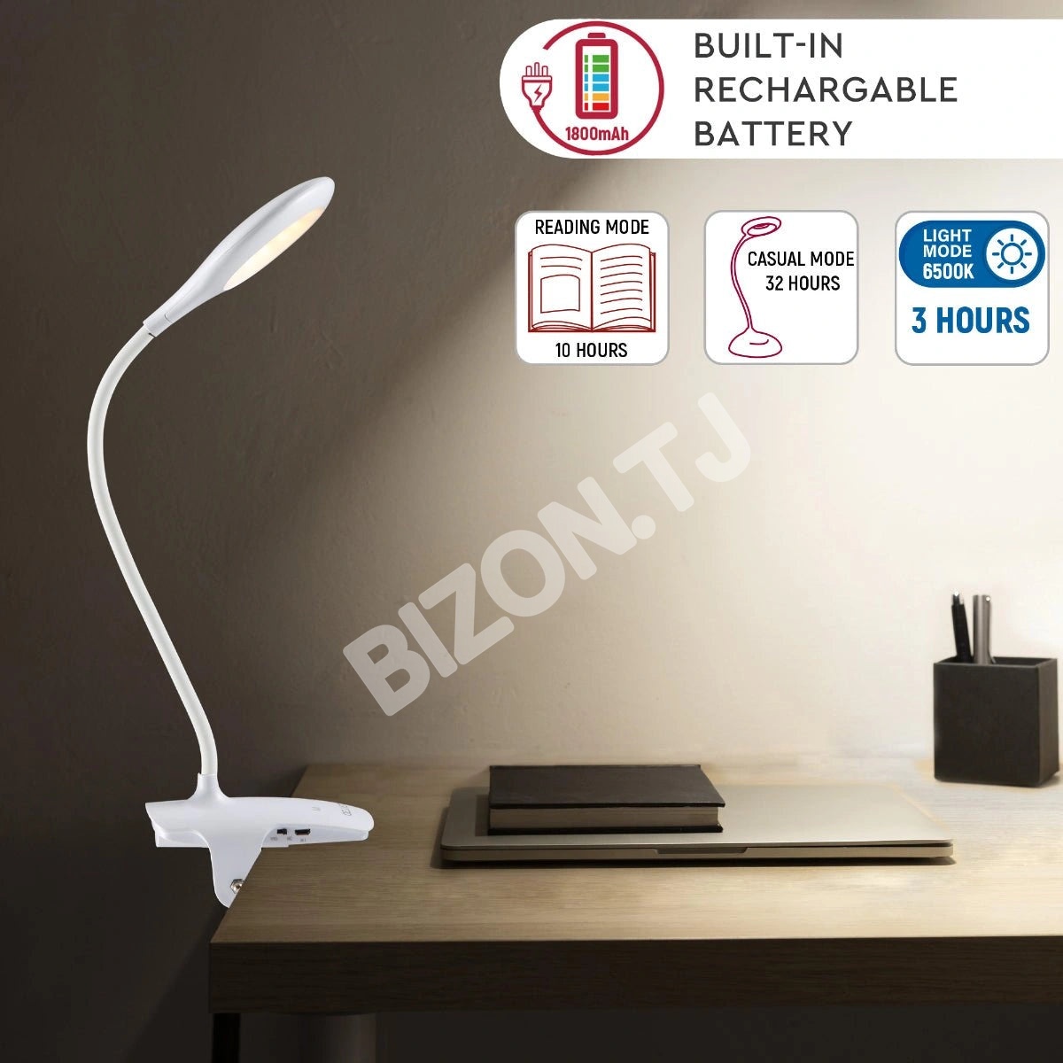 Светильник настольный LED PH500 3W5V280 лм BL3000K6500KUK, 130-03622 8