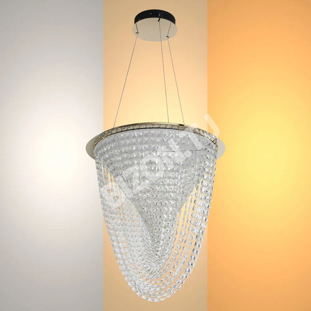 Люстра Crystal золотой C2308-B 60 Вт Dimming D570мм, 159-18344