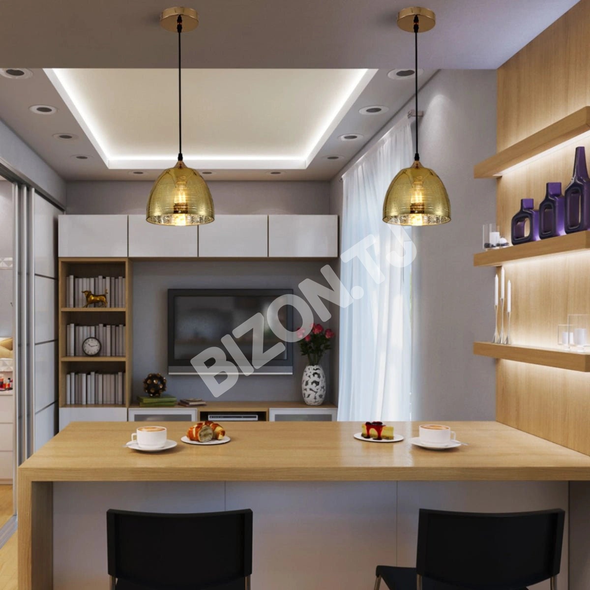 Светильник золотой стекло Dome подвесной потолочный светильник с E27 Fitting, 150-18013 9