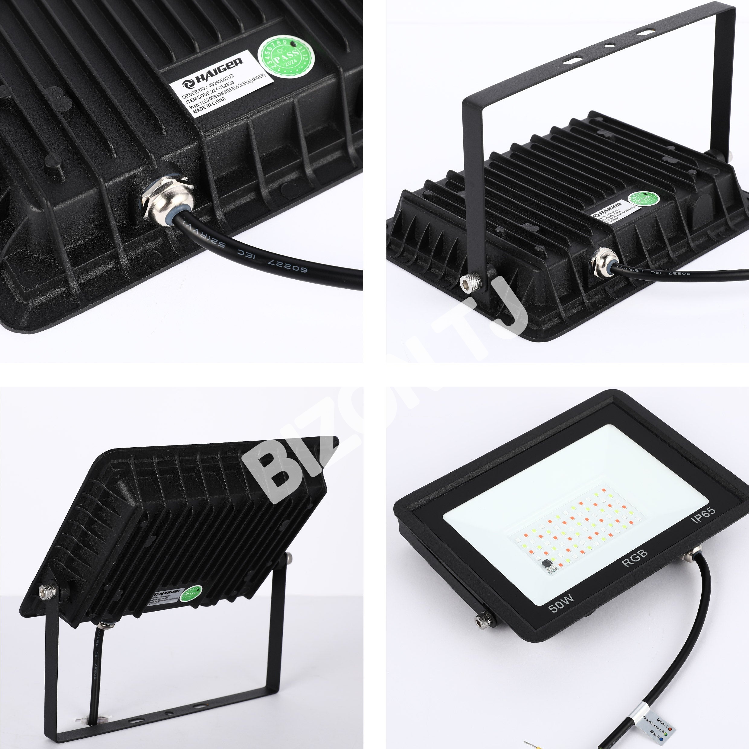 Прожектор LED DOB 50 Вт RGB черный IP65, 224-152838 7