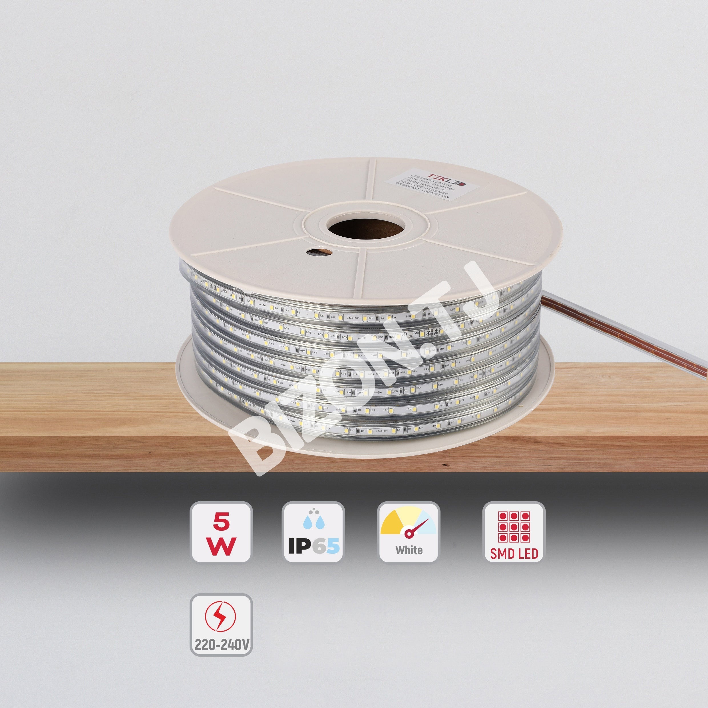 LED lentа 2835 / 60L 220 В оранжевый 7 Вт / M IP6550 м, 582-03271 20