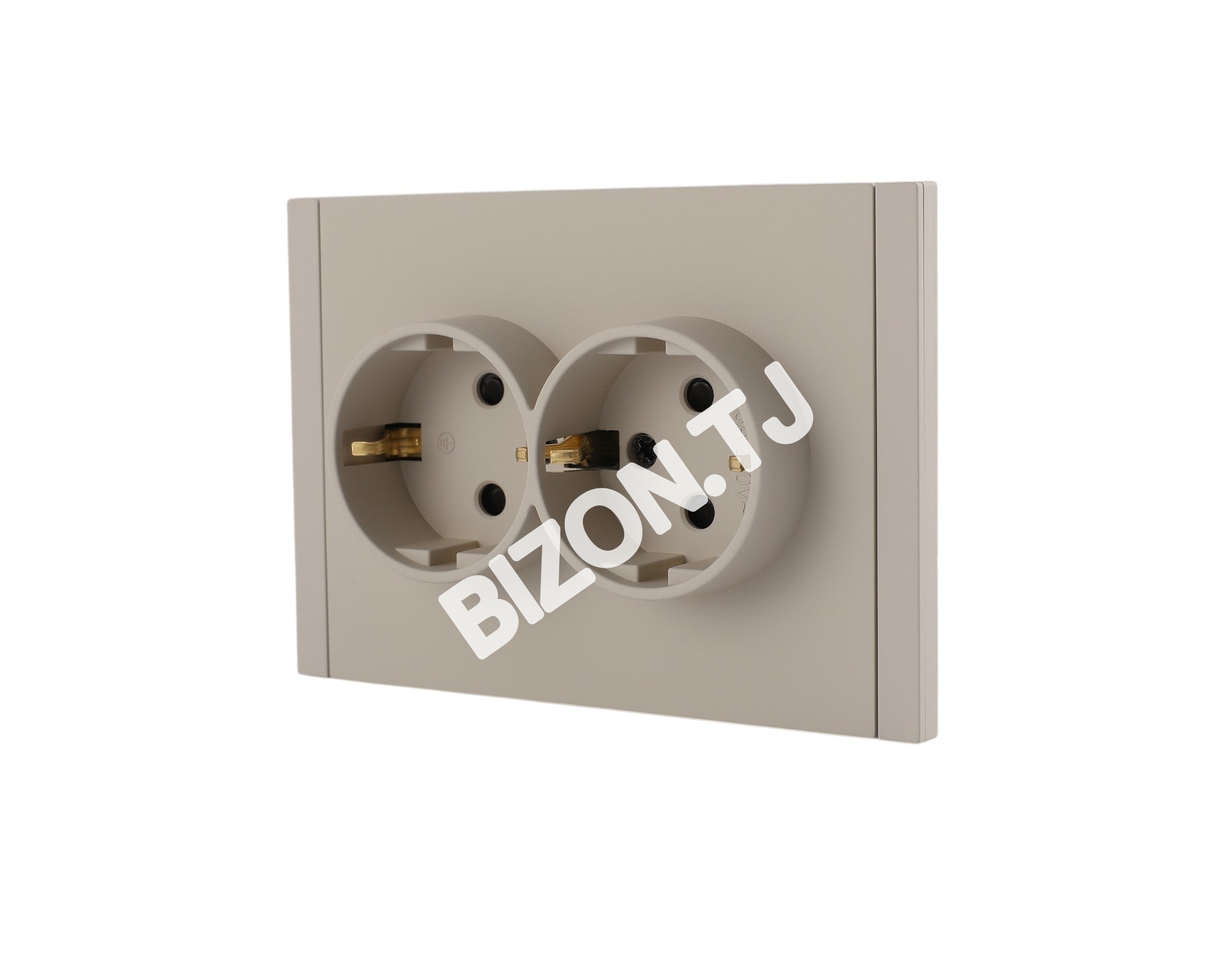 Розетка 2-я SCHUKO с / з, с / у, Черная, серия NIZMO, ELECTRIC 72 / 6, 283-03516 17