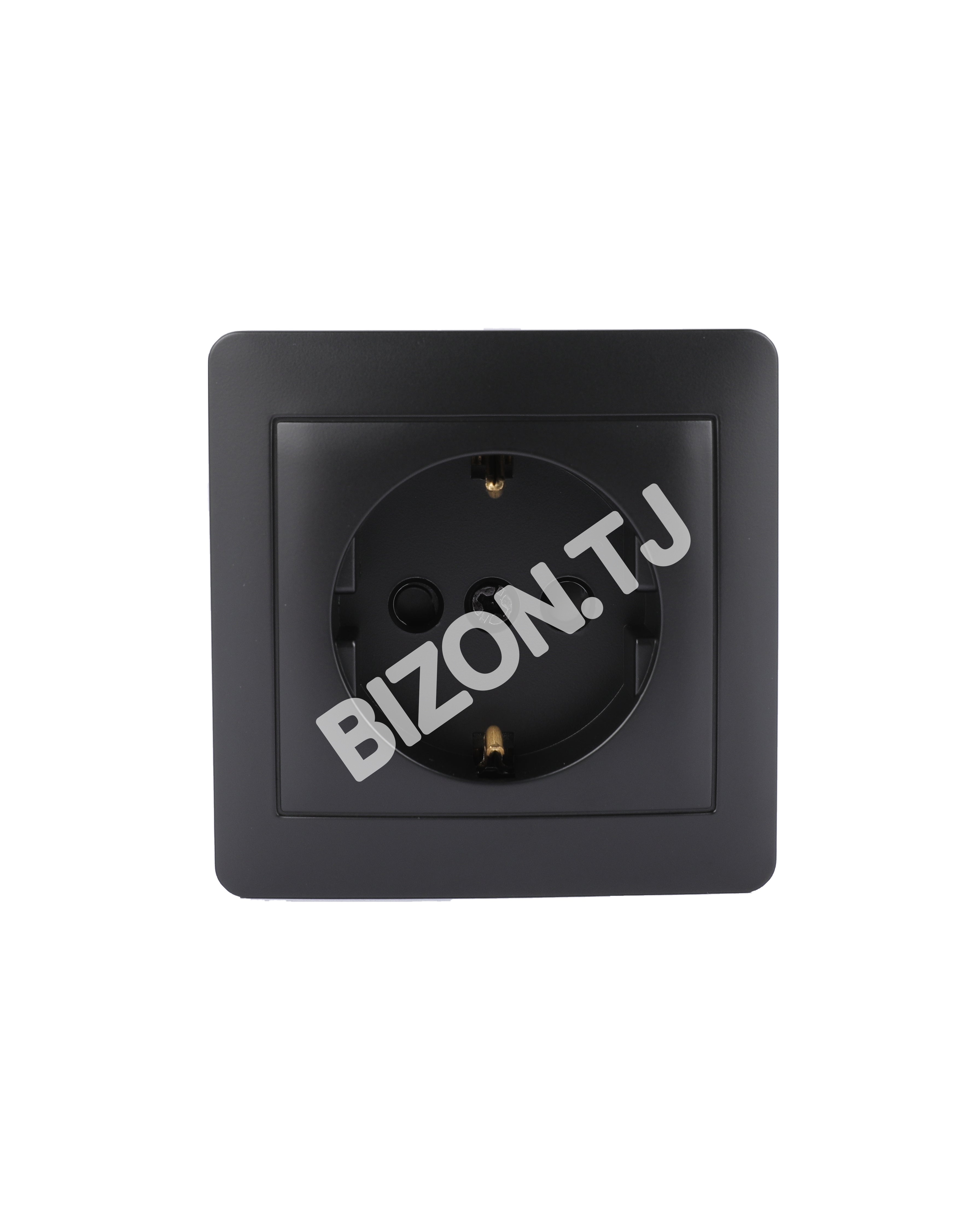 Розетка 1 с / з наруж чёрная KANSO 108 / 9, 303-03088