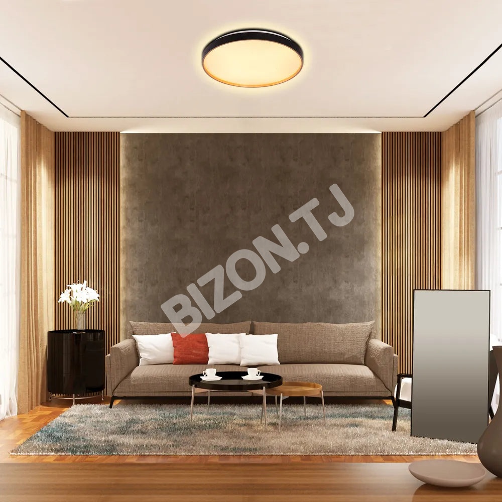 Светильник LED сверкающий потолоч Светильник BOVER 40Wx2 черный D500, 165-16017 3